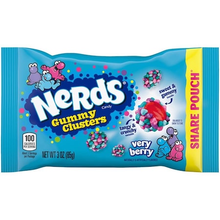 CHUCKLES Nerds Very Berry Clusters Gummy Candy 3 oz 06069